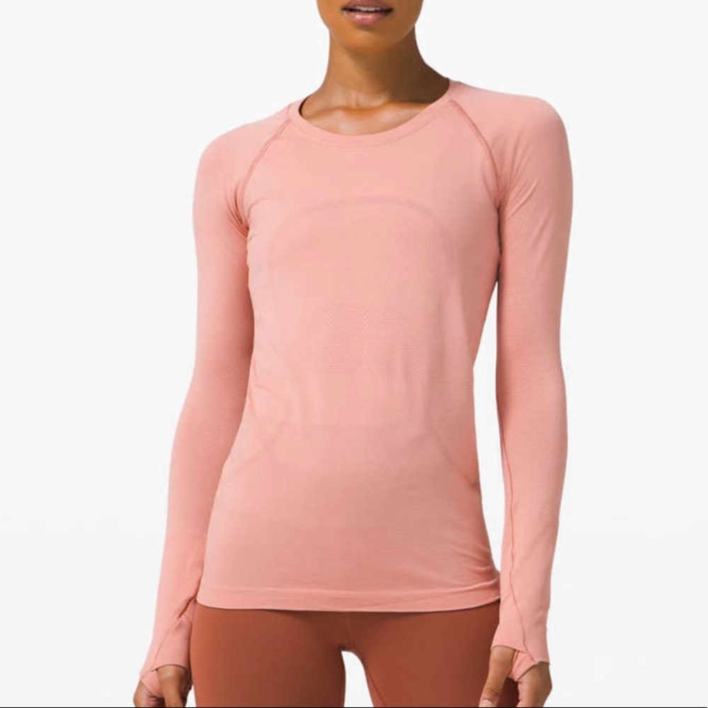 Champion peach long sleeve shirt